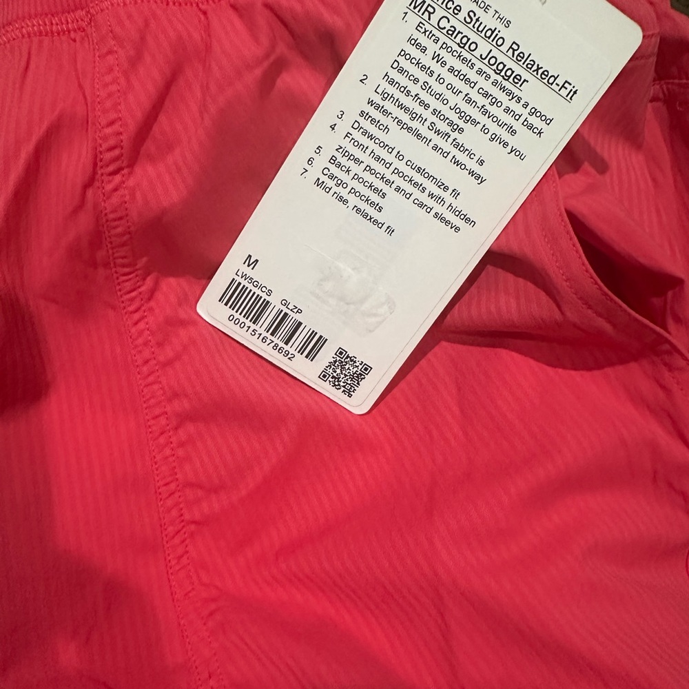 Lululemon NWT Dance Studio Relaxed Fit Mid Rise Cargo Jogger Glazed Pink - Picture 11 of 11